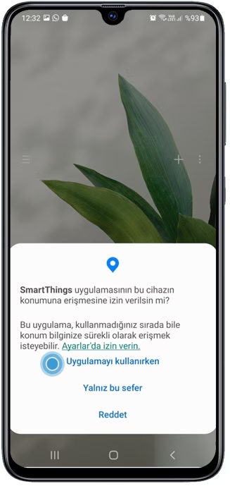 Wifi, Bluetooth, Konum gibi izinleri onaylayın.<br />
