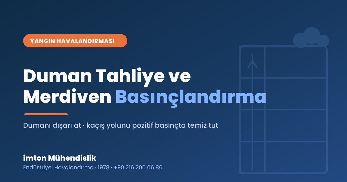 Duman Tahliye ve Merdiven Basınçlandırma: Yangında Can Güvenliği Duman Tahliye ve Merdiven Basınçlandırma: Yangında Can Güvenliği