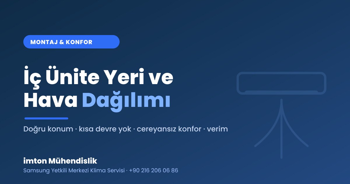Klima İç Ünite Konumlandırma: Yeri ve Hava Dağılımı Klima İç Ünite Konumlandırma: Yeri ve Hava Dağılımı