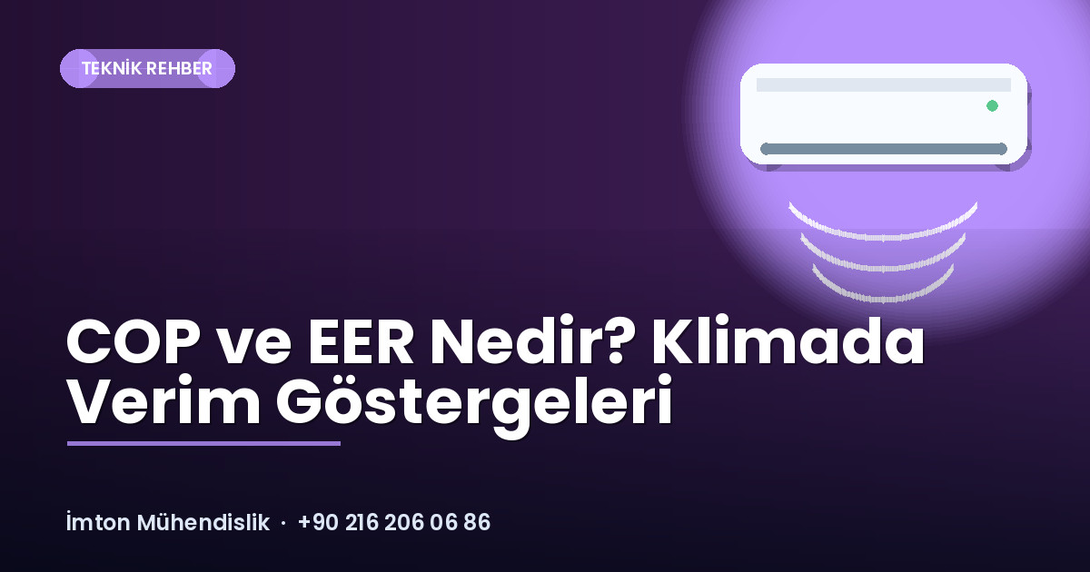 COP ve EER Nedir? Klimada Verim Göstergeleri COP ve EER Nedir? Klimada Verim Göstergeleri