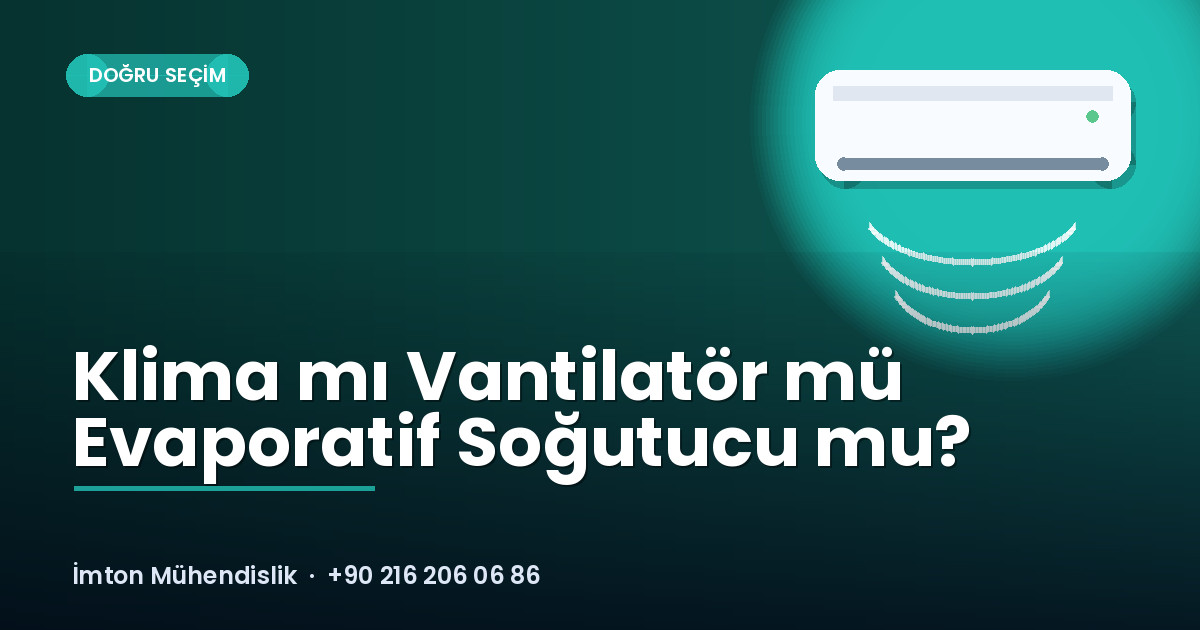Klima mı Vantilatör mü Evaporatif Soğutucu mu? Klima mı Vantilatör mü Evaporatif Soğutucu mu?