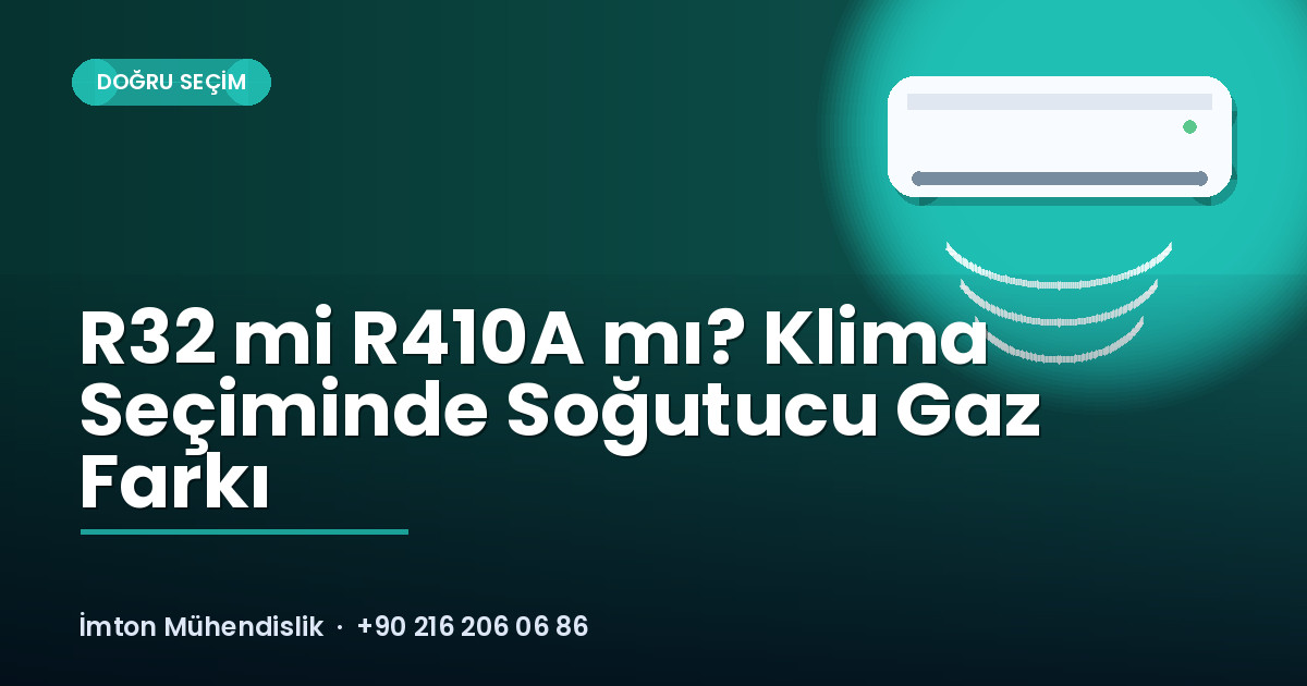 R32 mi R410A mı? Klima Seçiminde Soğutucu Gaz Farkı R32 mi R410A mı? Klima Seçiminde Soğutucu Gaz Farkı