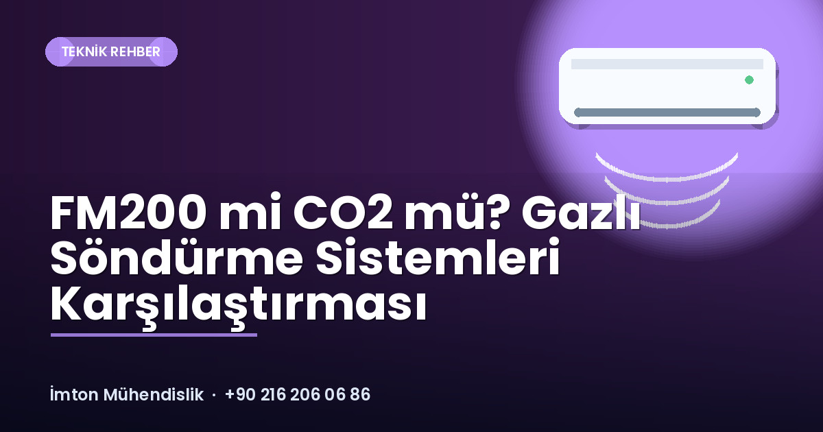FM200 mi CO2 mü? Gazlı Söndürme Sistemleri Karşılaştırması FM200 mi CO2 mü? Gazlı Söndürme Sistemleri Karşılaştırması